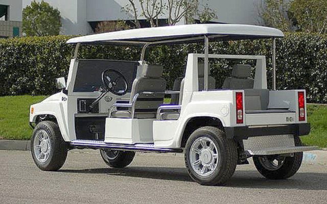 6 Passenger White Hummer Limo Golf Cart affordable golf cart rental, golf cart rent massachusetts