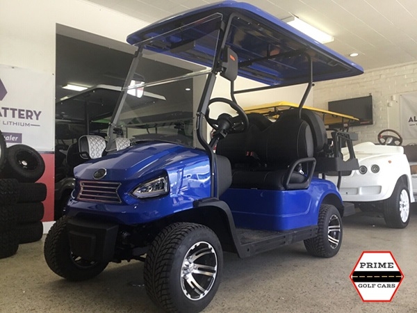 Blue Elite EV 4 Passenger Golf Cart affordable golf cart rental, golf cart rent massachusetts