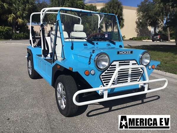 Blue Mokee 4 Passenger Golf Cart affordable golf cart rental, golf cart rent massachusetts