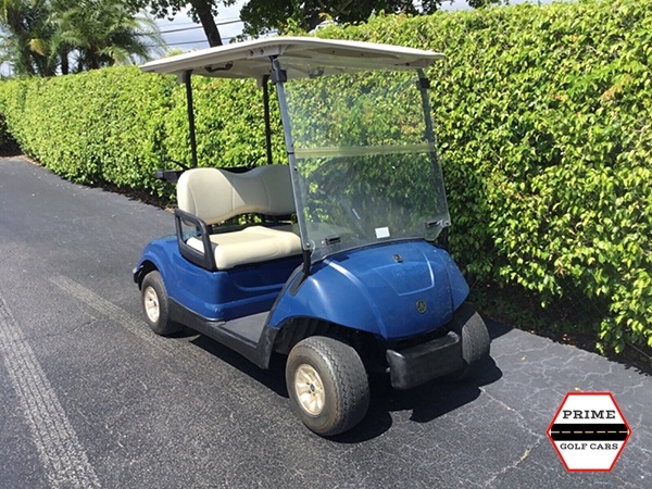 Blue Yamaha 2 Passenger Golf Cart affordable golf cart rental, golf cart rent massachusetts