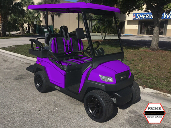 Purple Bintelli Beyond 4 Passenger Golf Cart massachusetts golf cart rental, golf cart rentals
