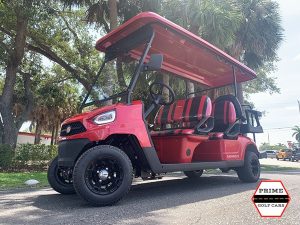 Red Bintelli Nemesis 6 Passenger Golf Cart massachusetts golf cart rental, golf cart rentals