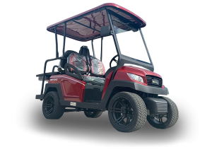 Dark Red Bintelli Beyond 4 Passenger Golf Cart golf car rental massachusetts, golf cart rental near me