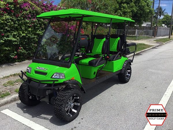 Green T-Sport 6 Passenger Lifted Golf Cart massachusetts golf cart rental, golf cart rentals